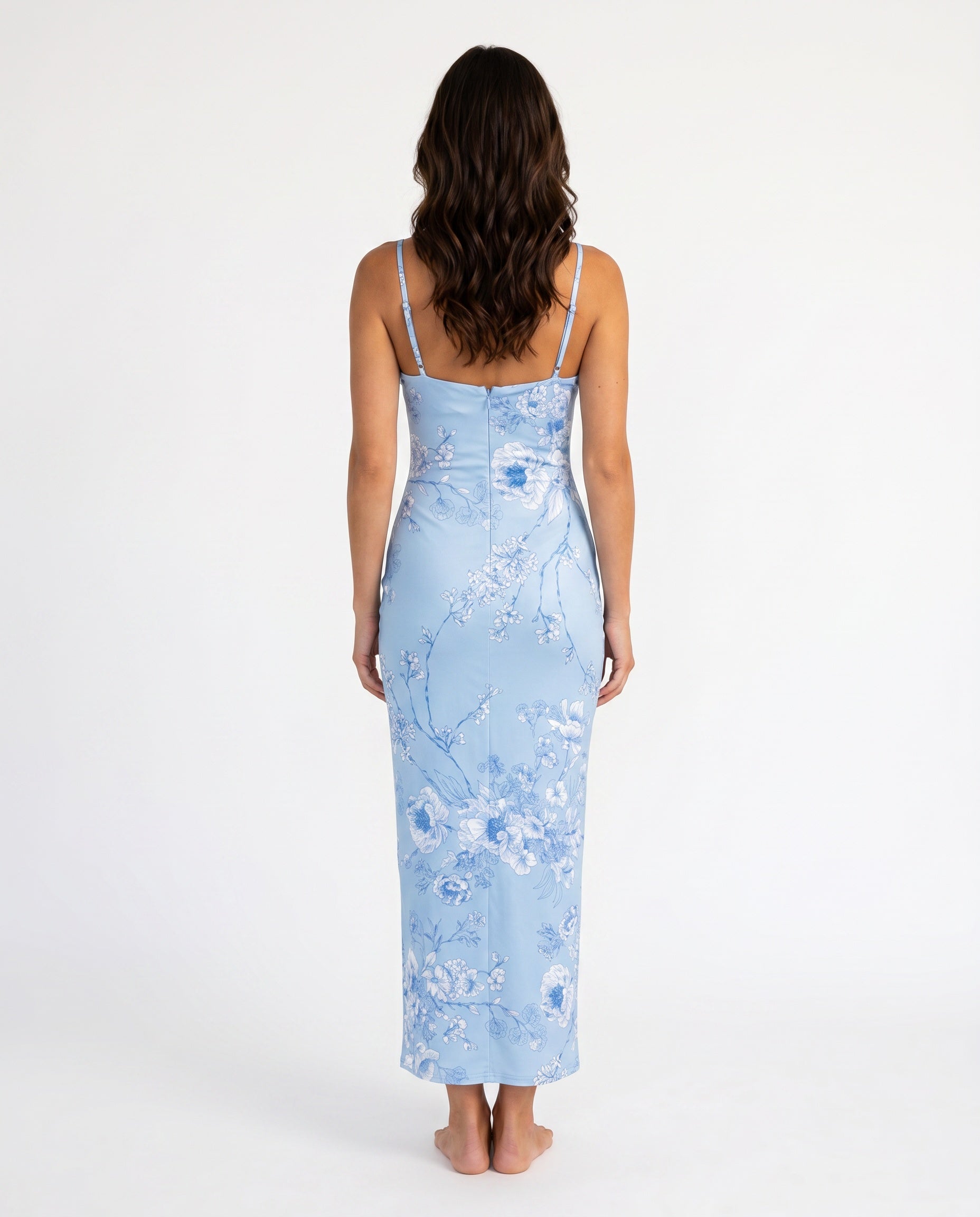 Women's Satin-Look Sleeveless Slip Dress Evening
