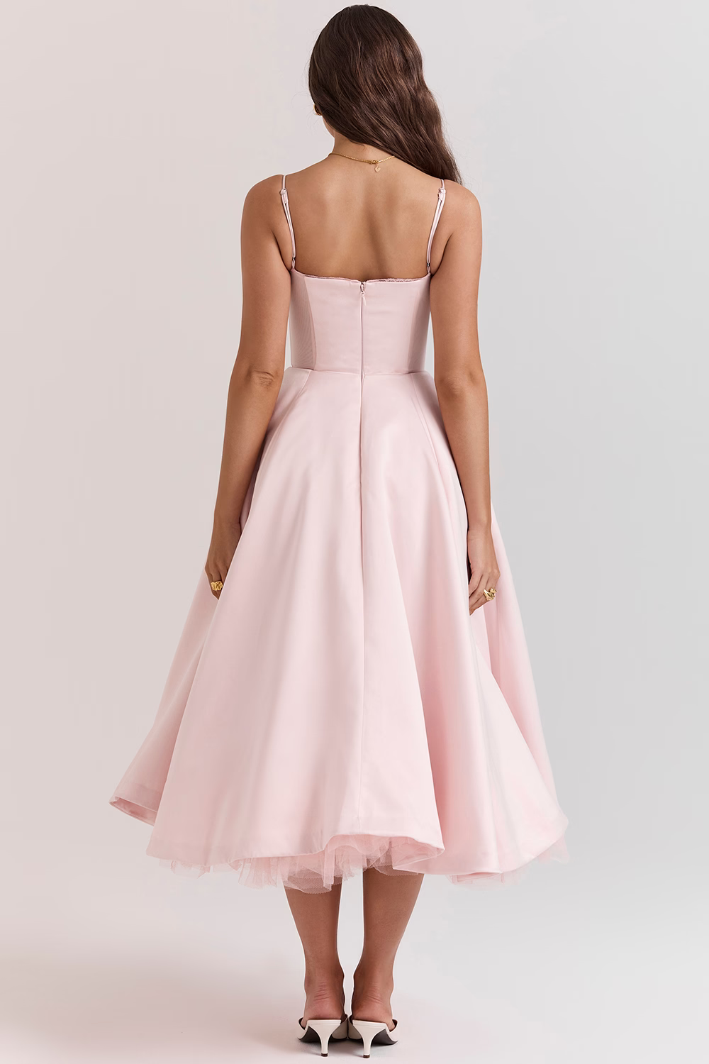 Satin-Look Finish A-Line With Sweetheart Neckline Evening