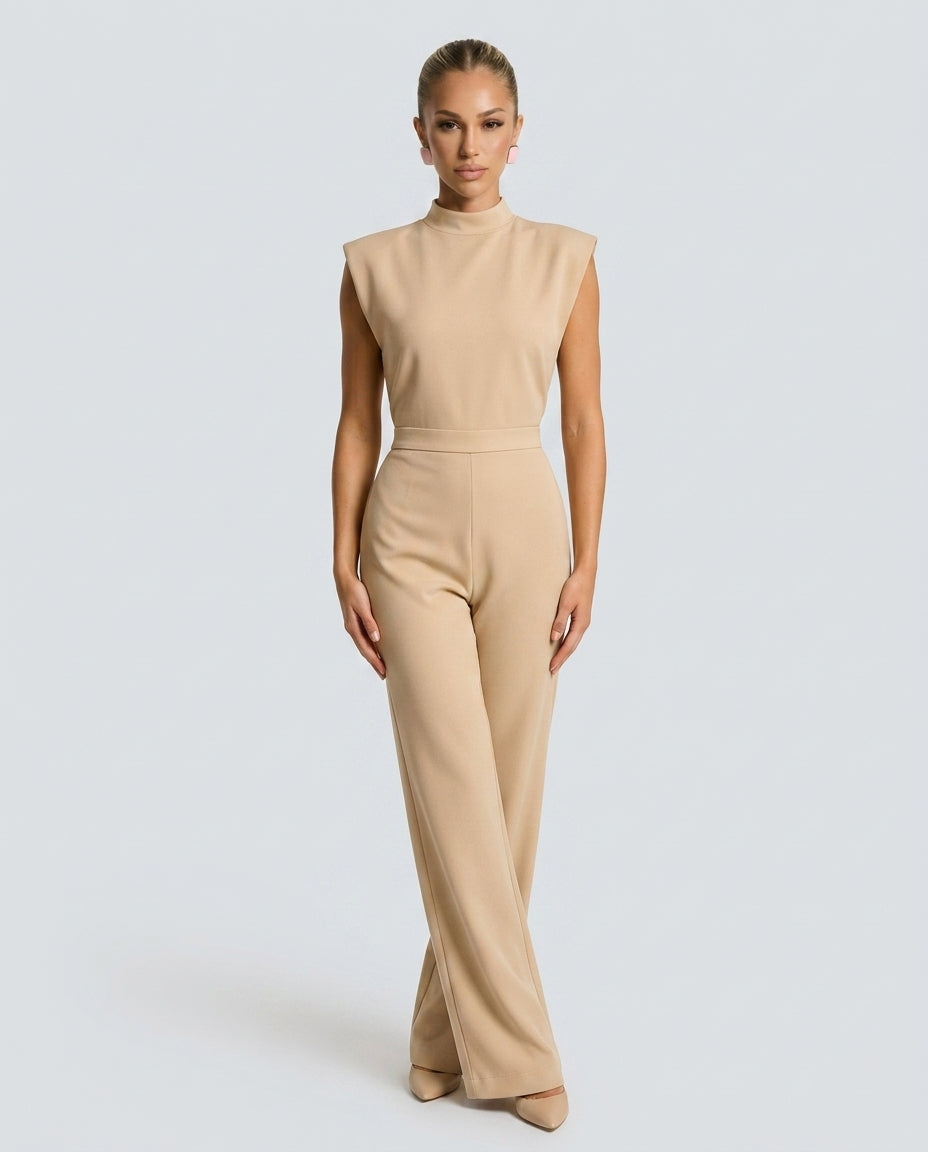 Silky Satin-Look Sleeveless Blazer Open Back Evening