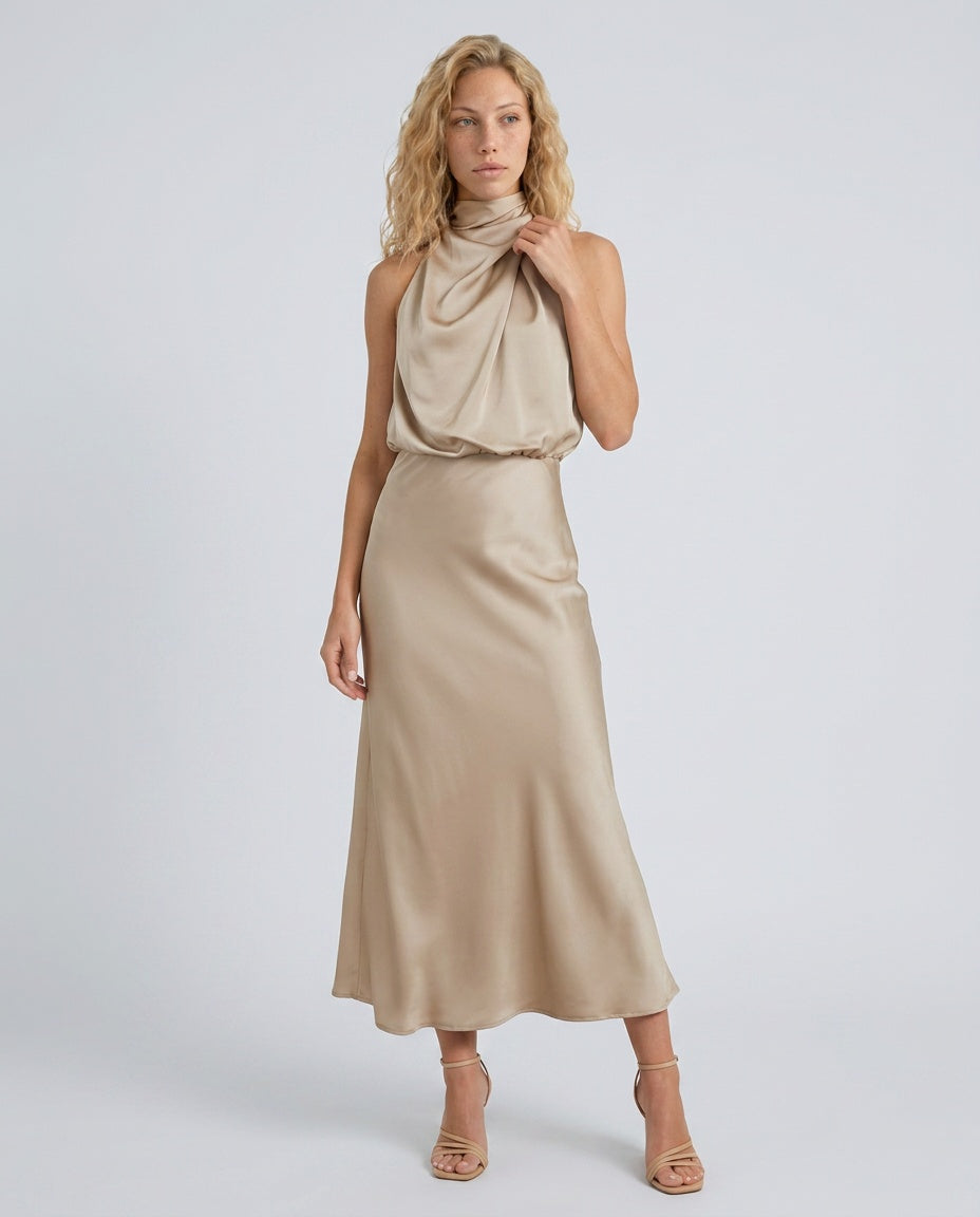Women's Satin-Look Finish Sleeveless Blazer Evening