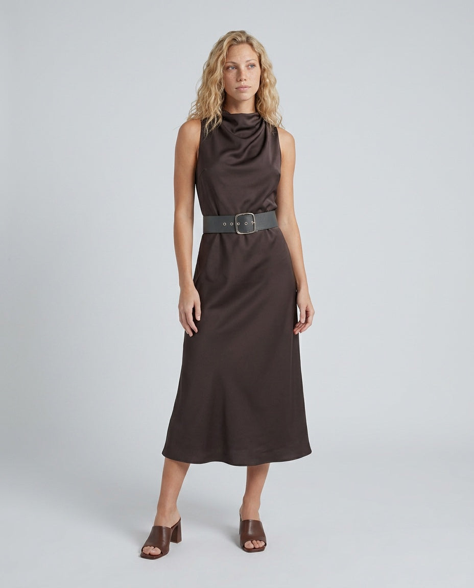 Women's Satin-Look Finish Sleeveless Blazer Evening