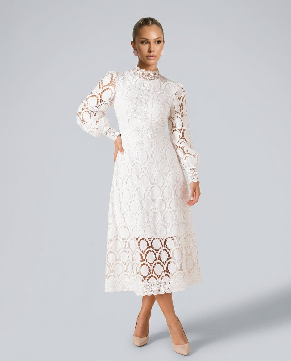 Elegant Lace Long Sleeve Blazer Layered Formal