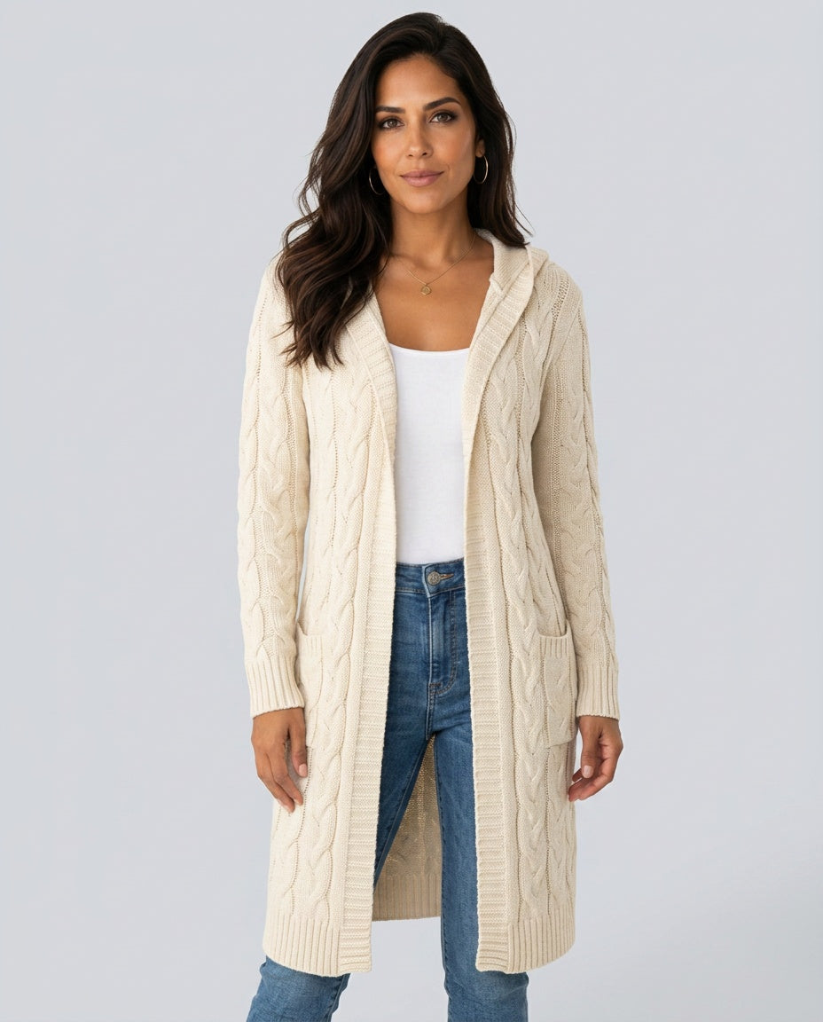 Elegant Ribbed Long Sleeve Cardigan Belted Evening