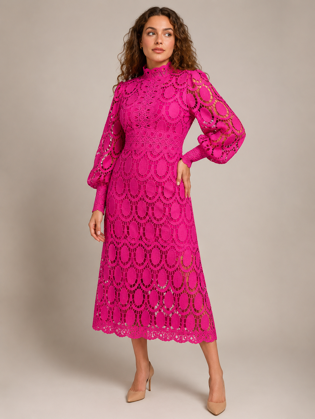 Elegant Lace Long Sleeve Blazer Layered Formal