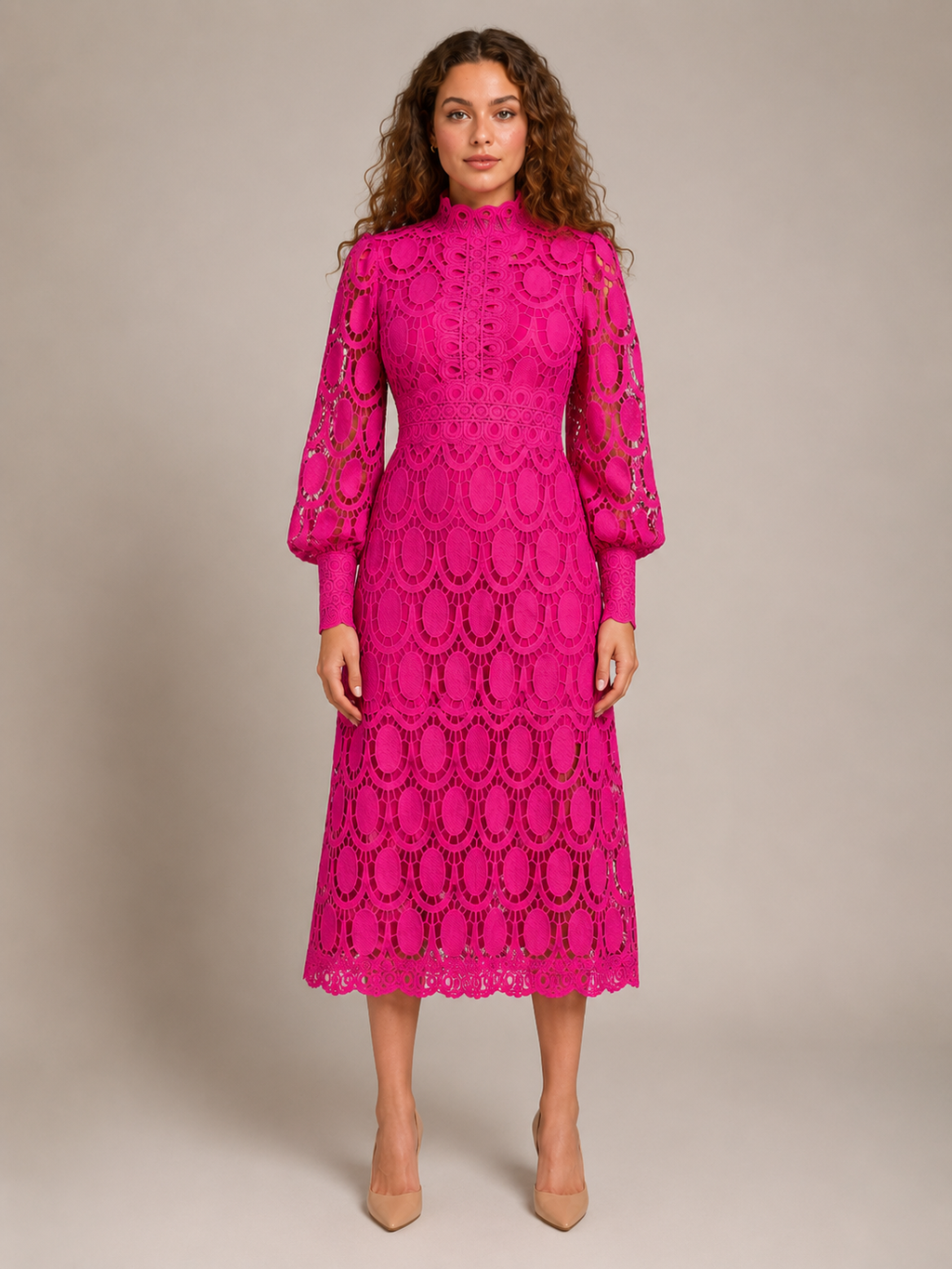 Elegant Lace Long Sleeve Blazer Layered Formal