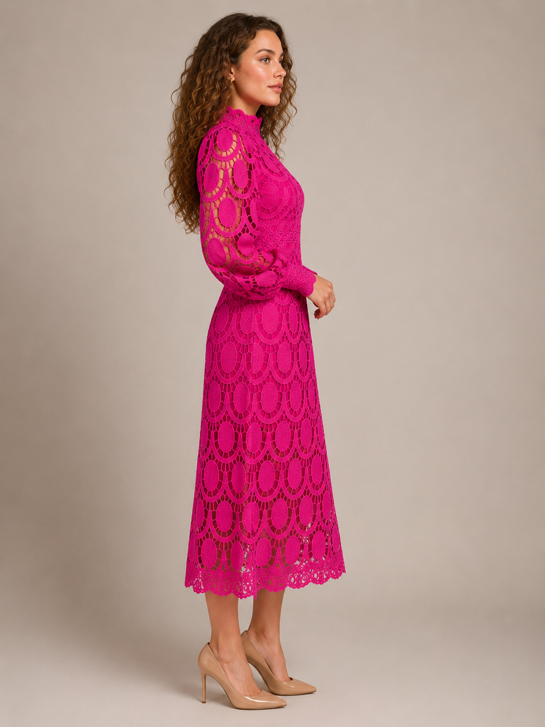 Elegant Lace Long Sleeve Blazer Layered Formal