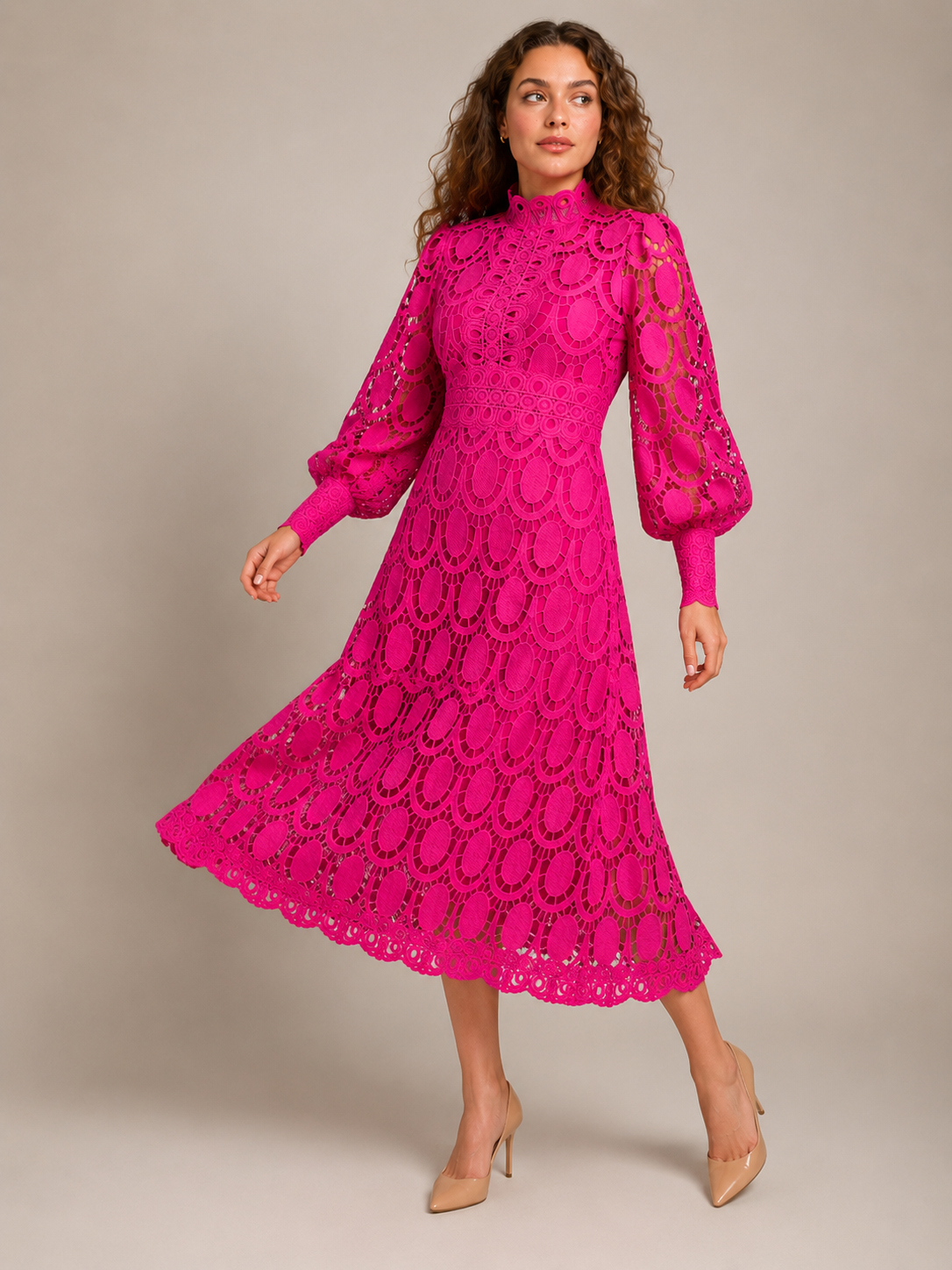 Elegant Lace Long Sleeve Blazer Layered Formal