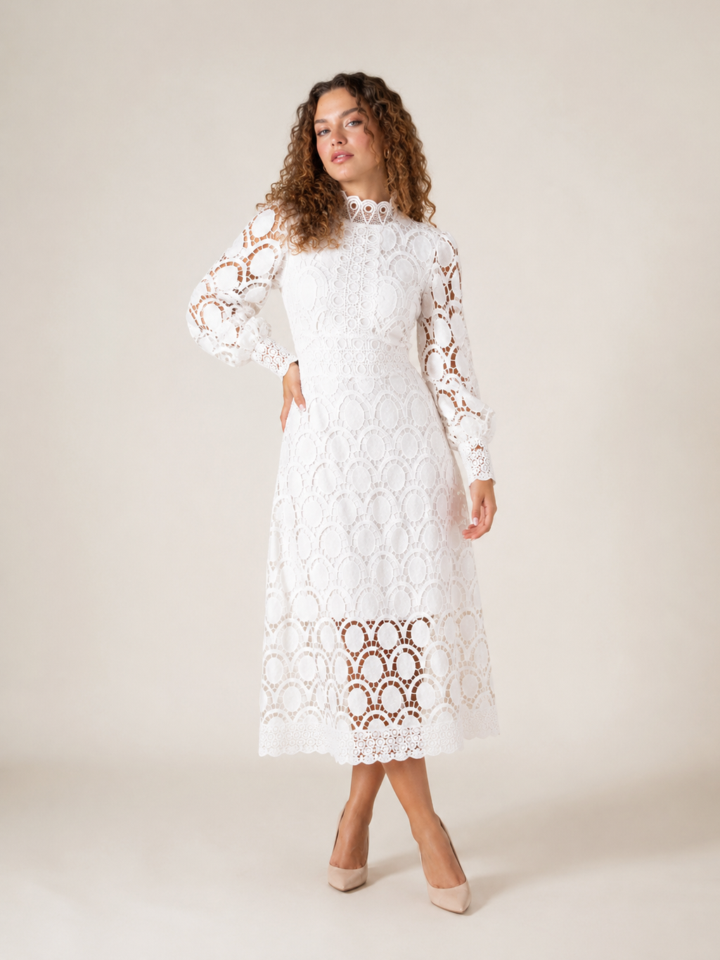 Elegant Lace Long Sleeve Blazer Layered Formal