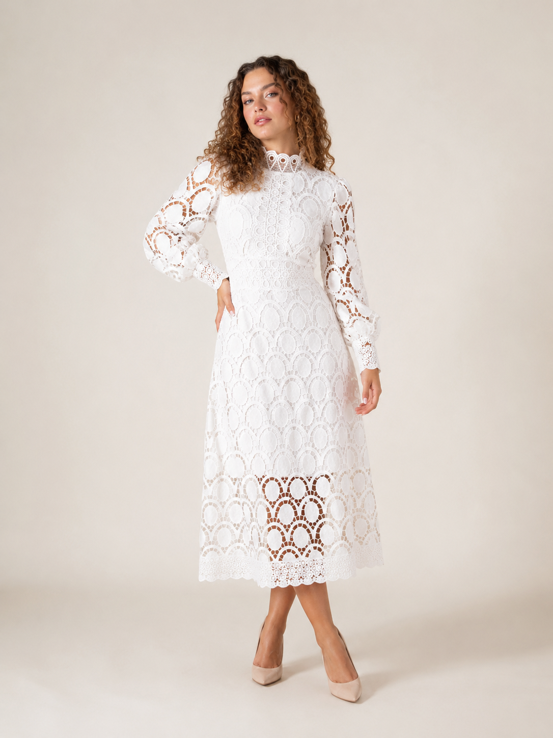Elegant Lace Long Sleeve Blazer Layered Formal