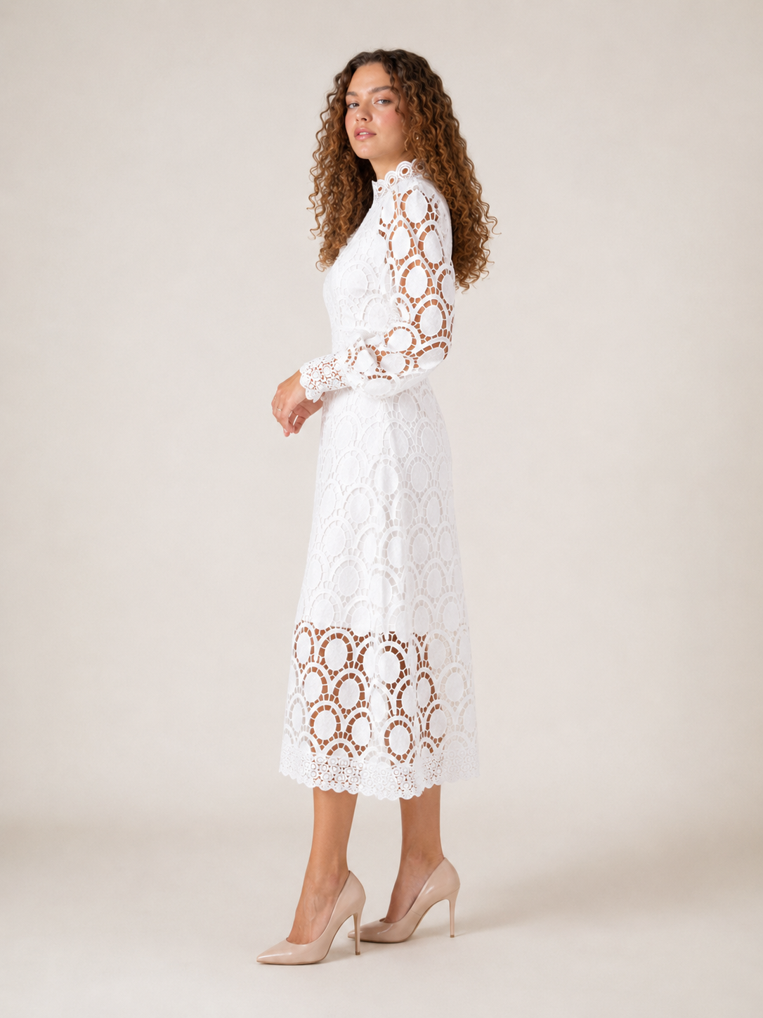 Elegant Lace Long Sleeve Blazer Layered Formal