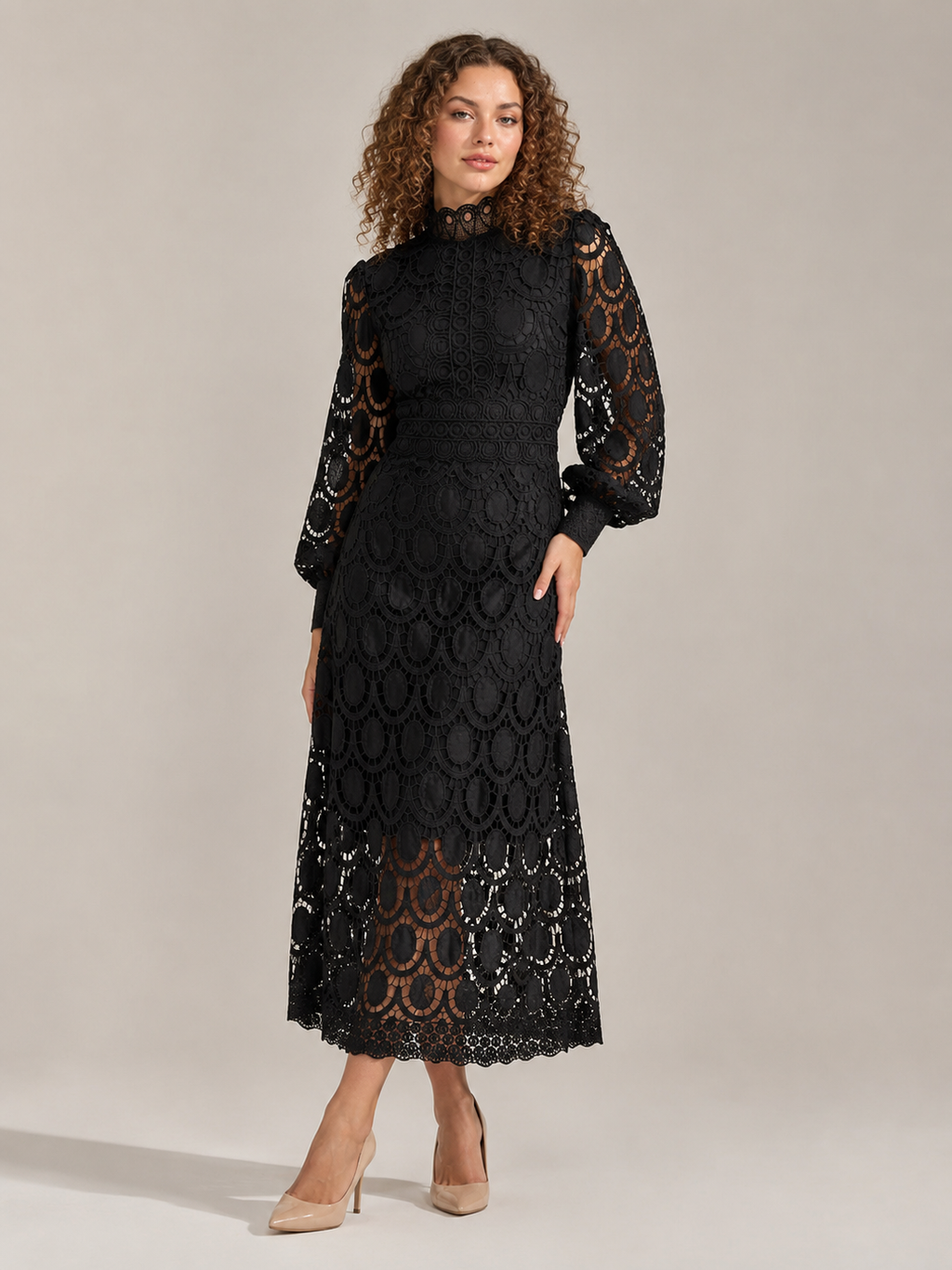 Elegant Lace Long Sleeve Blazer Layered Formal