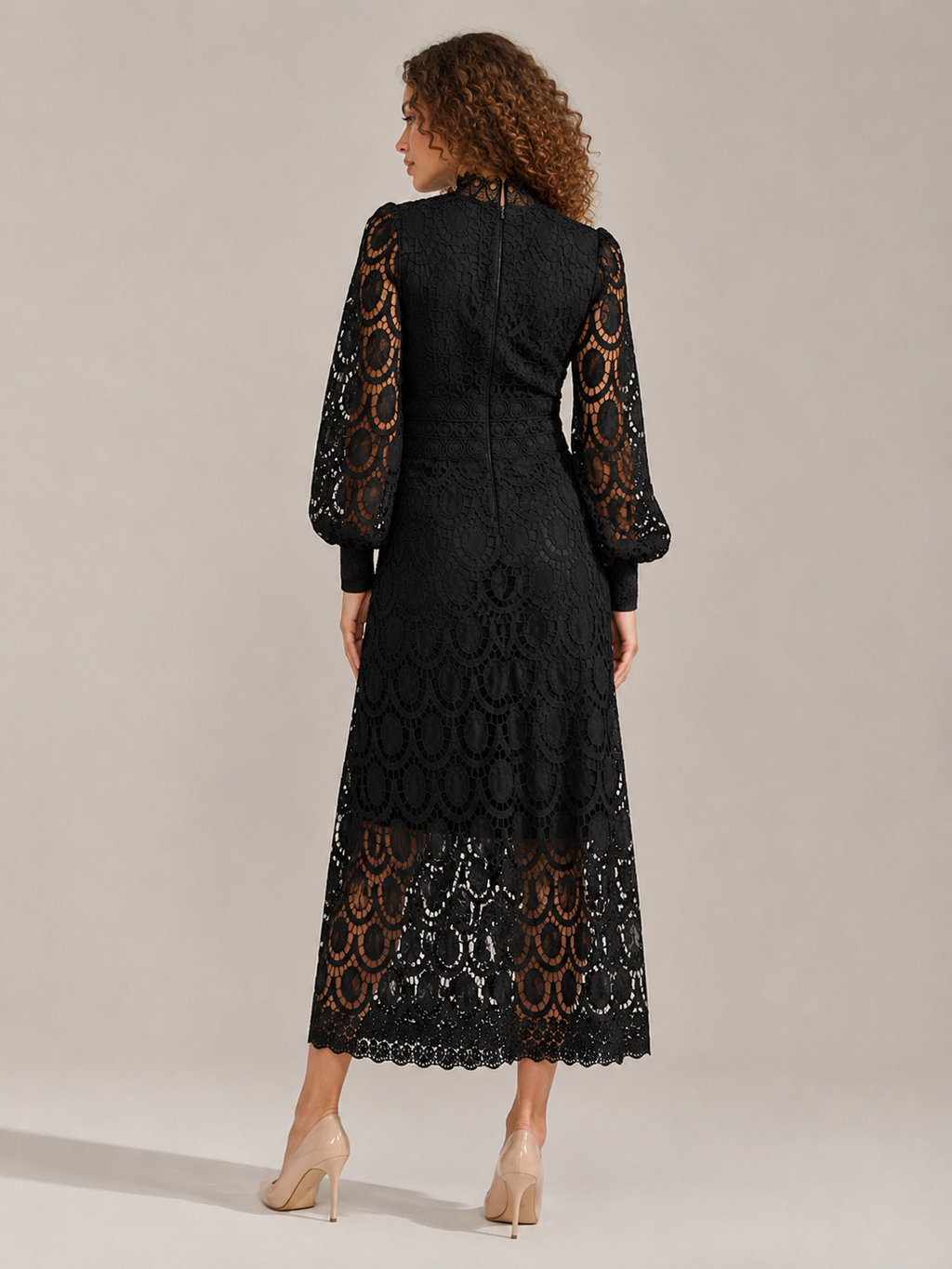Elegant Lace Long Sleeve Blazer Layered Formal