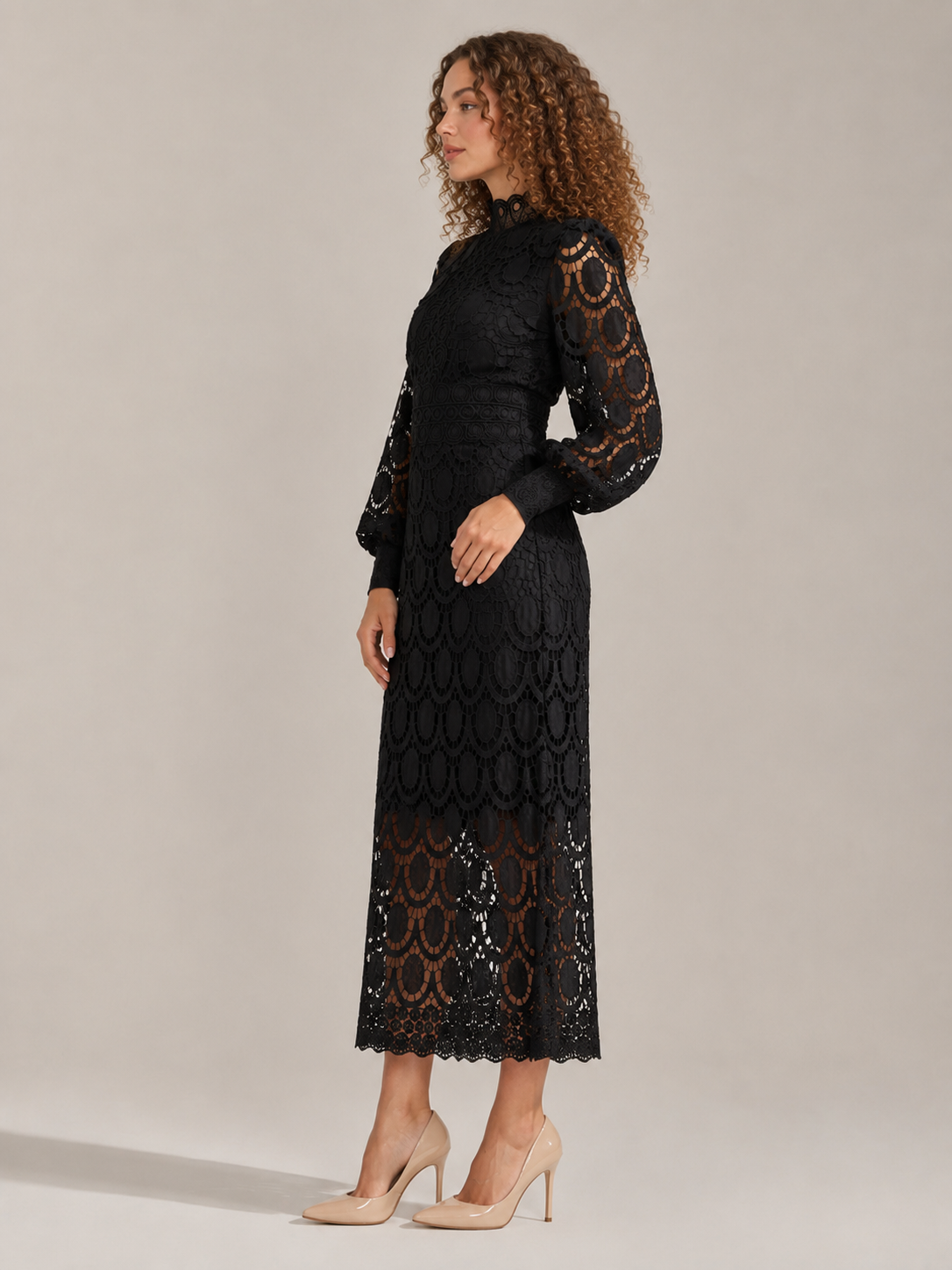 Elegant Lace Long Sleeve Blazer Layered Formal