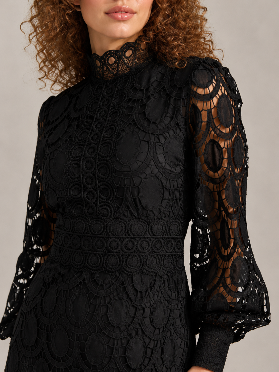 Elegant Lace Long Sleeve Blazer Layered Formal