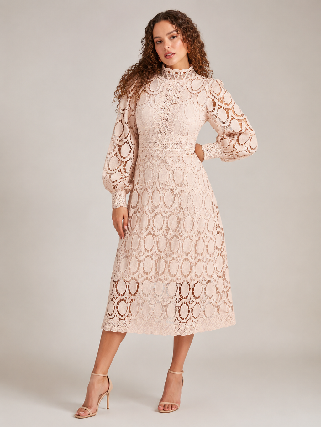Elegant Lace Long Sleeve Blazer Layered Formal