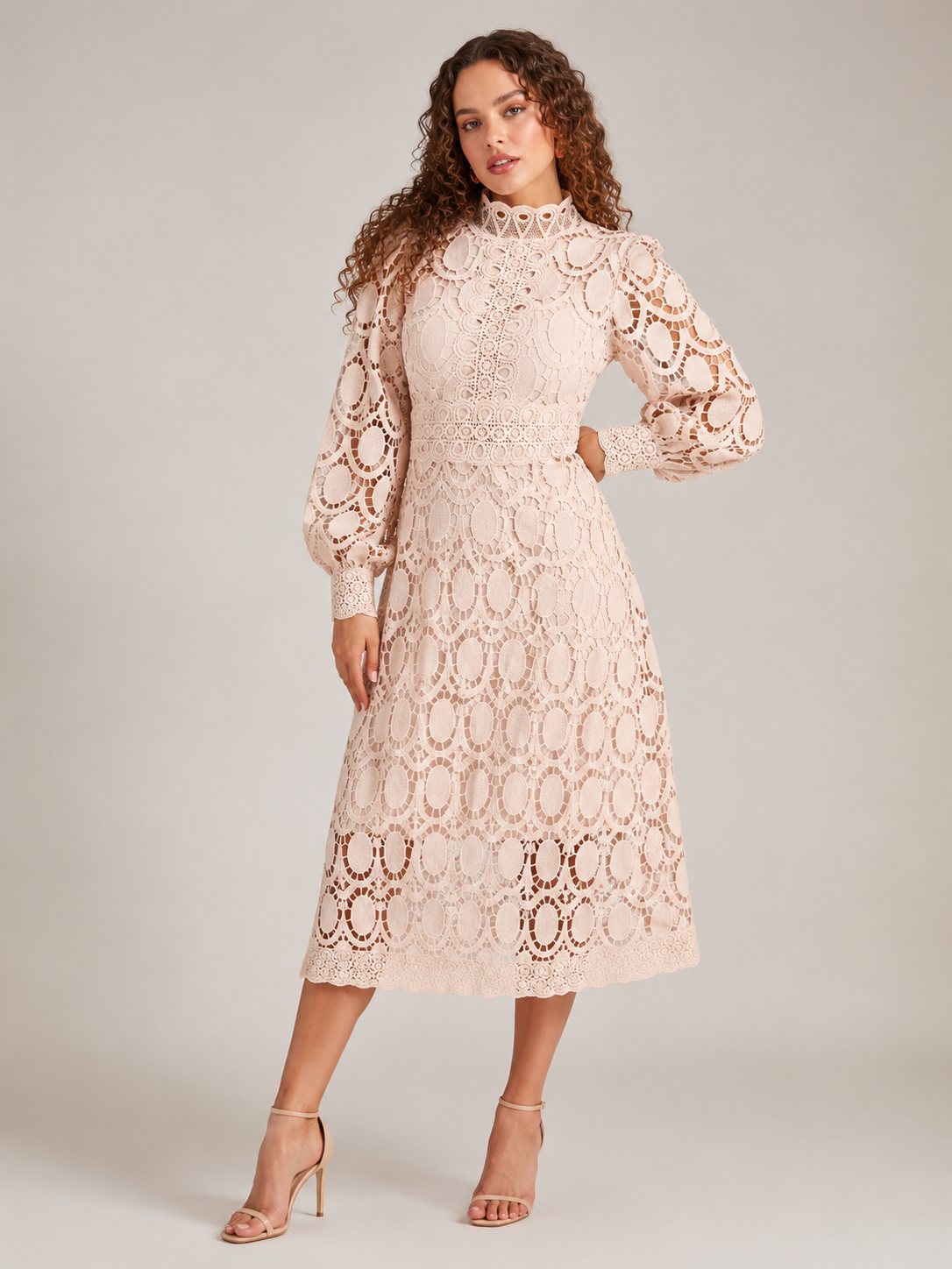 Elegant Lace Long Sleeve Blazer Layered Formal