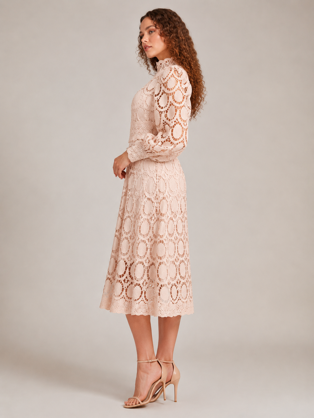 Elegant Lace Long Sleeve Blazer Layered Formal