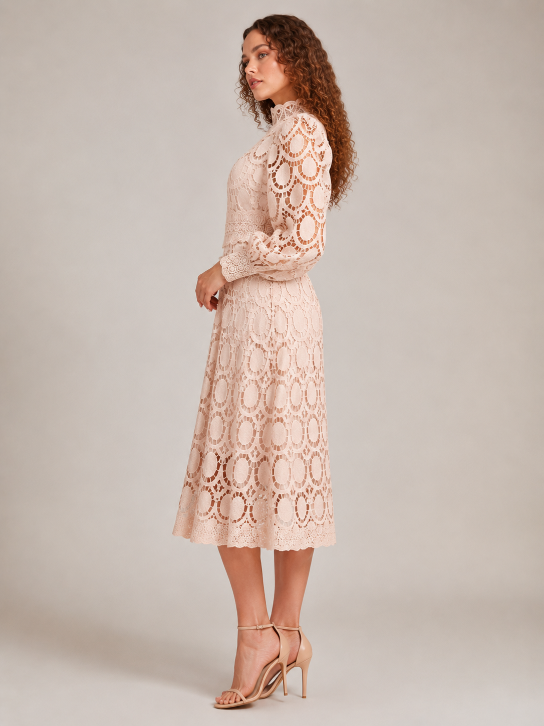 Elegant Lace Long Sleeve Blazer Layered Formal