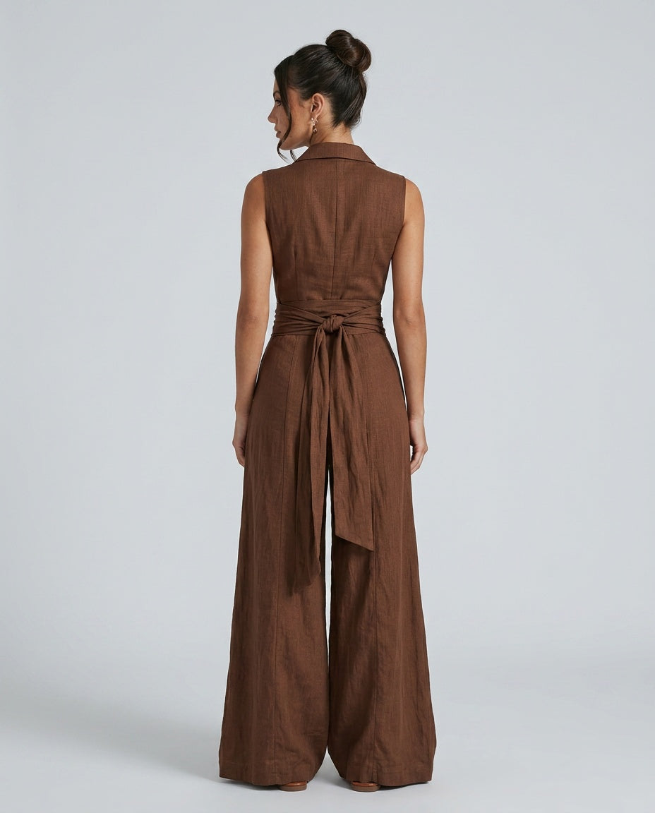 Lace Shirt With Shirt Collar Neckline Belted Occasion Wear