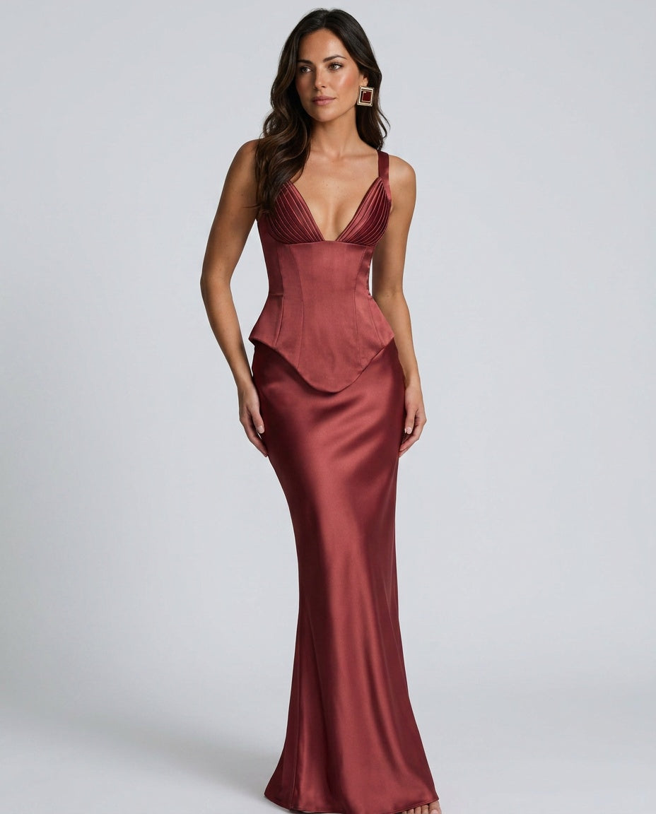 Women's Elegant Satin-Look Sleeveless Blazer Evening