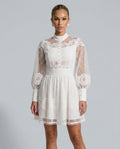 Silky Lace Long Sleeve Blazer Layered Evening