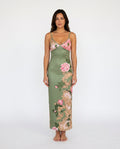 Women's Satin-Look Sleeveless Slip Dress Evening