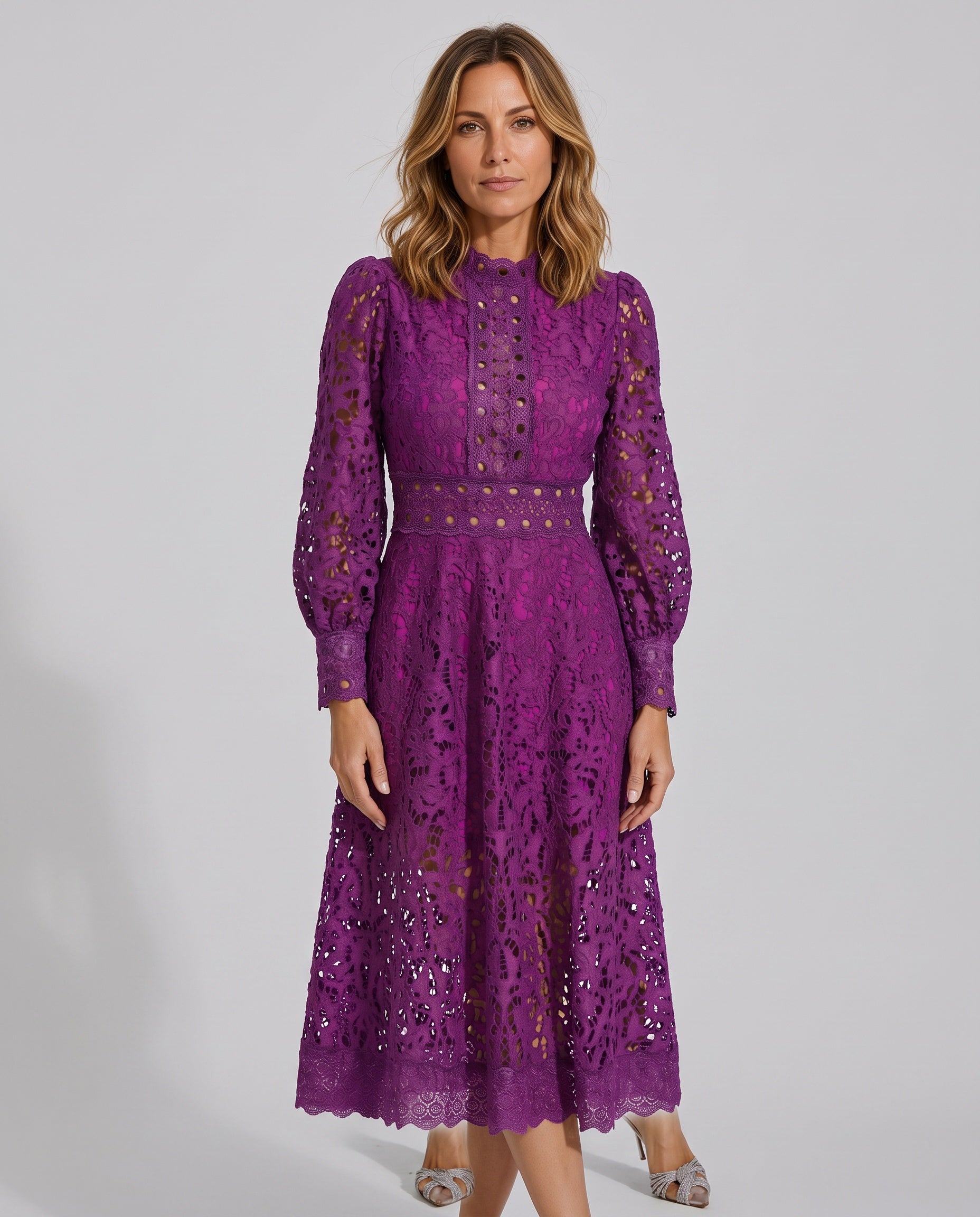 Lace Long Sleeve Dress Evening Occasion Wear Special Occasion