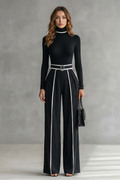Women's Pleated Long Sleeve Blazer Belted Evening