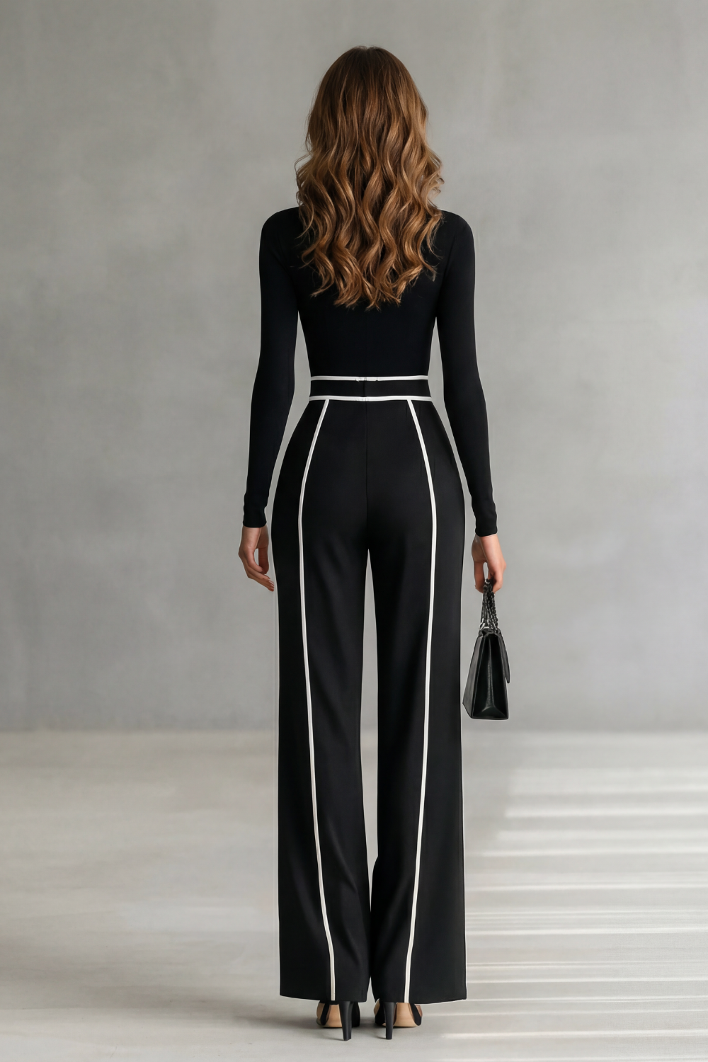 Women's Pleated Long Sleeve Blazer Belted Evening