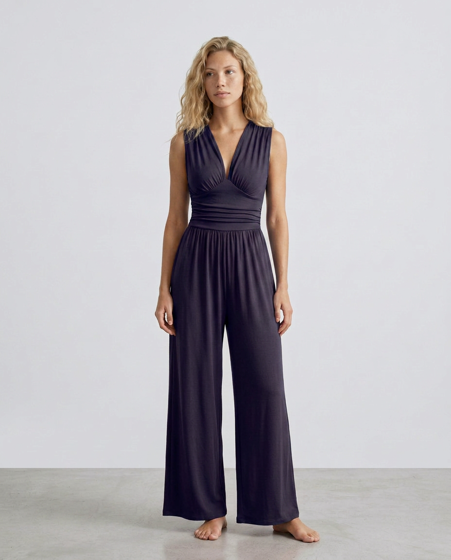 Elegant Satin Dress With Halter Neckline Evening