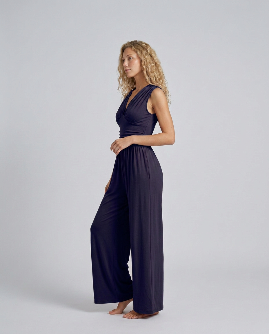 Elegant Satin Dress With Halter Neckline Evening