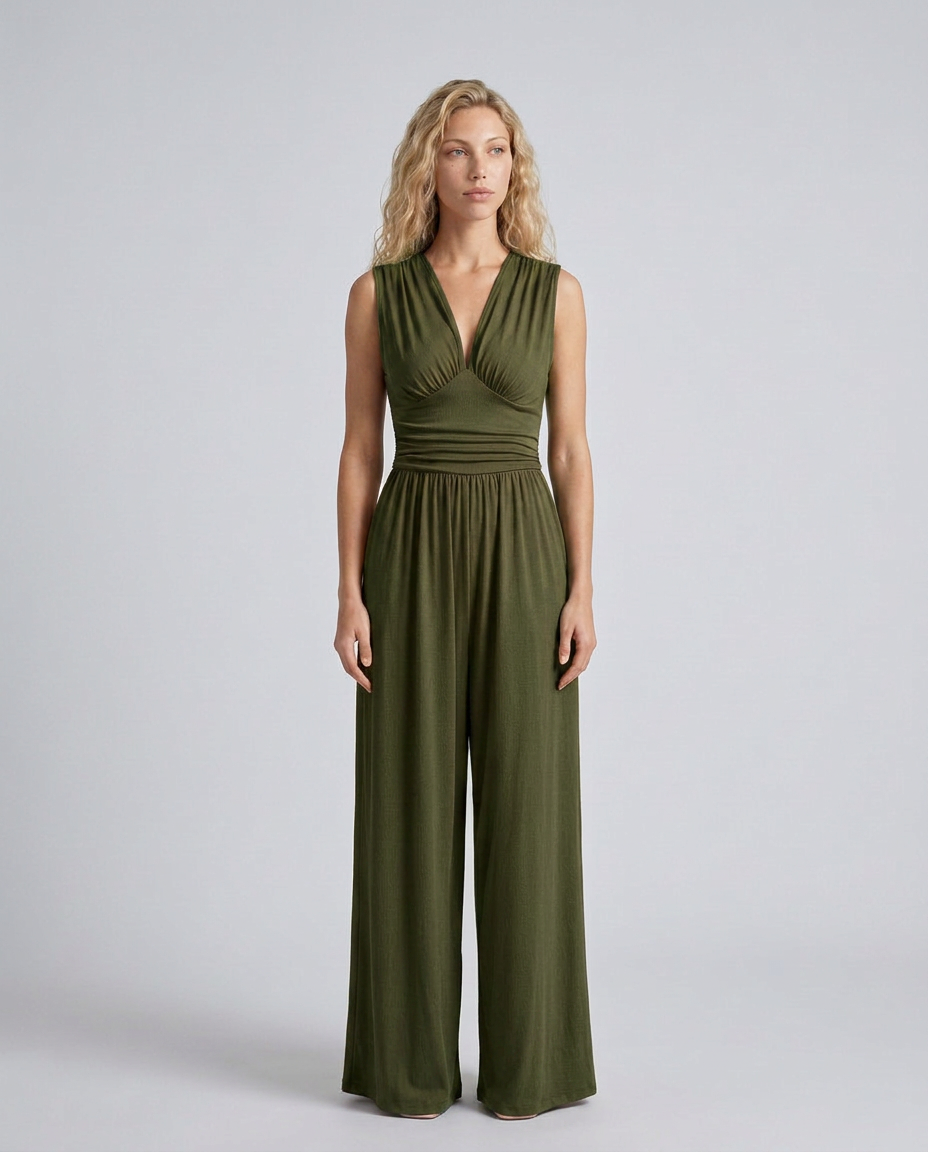 Elegant Satin Dress With Halter Neckline Evening