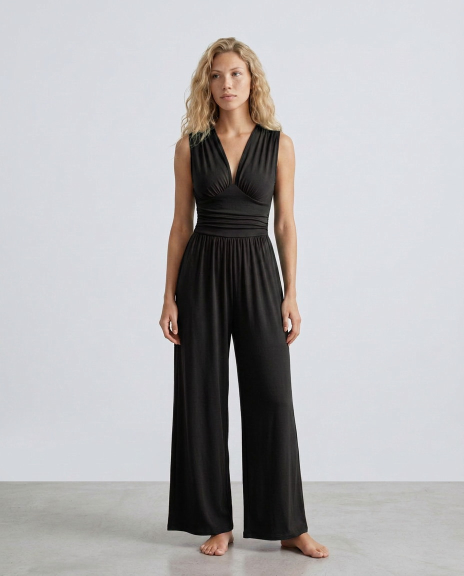 Elegant Satin Dress With Halter Neckline Evening