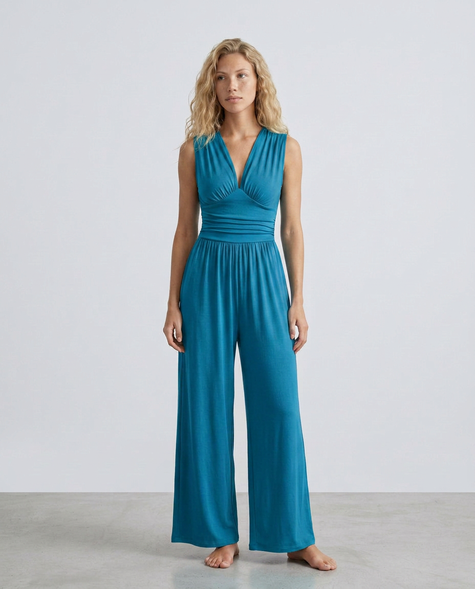 Elegant Satin Dress With Halter Neckline Evening