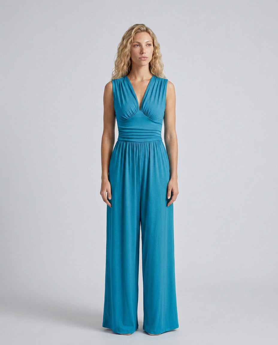 Elegant Satin Dress With Halter Neckline Evening