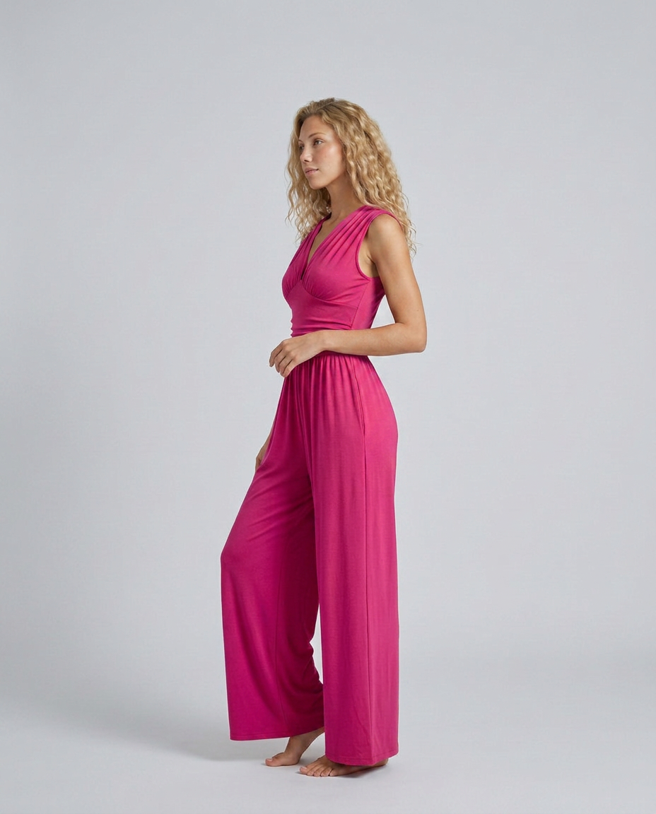Elegant Satin Dress With Halter Neckline Evening
