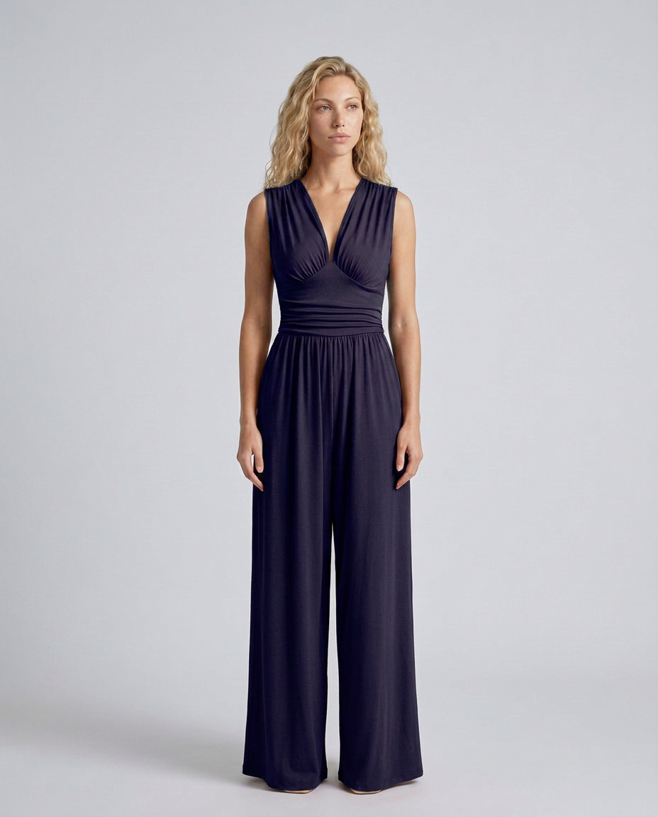 Elegant Satin Dress With Halter Neckline Evening