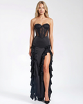Elegant Satin Bodycon With Sweetheart Neckline Corset-Style Evening