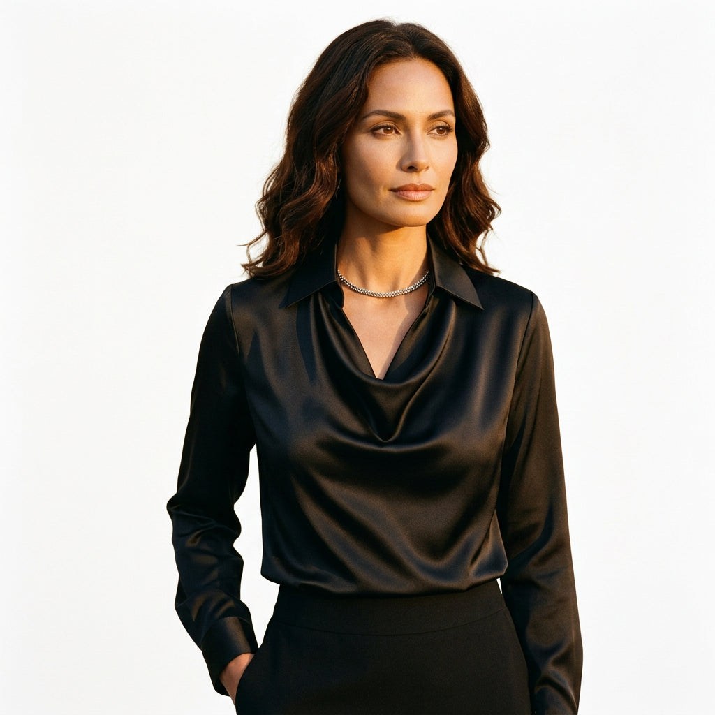 Dress With Cowl Neckline Day-to-Night Evening