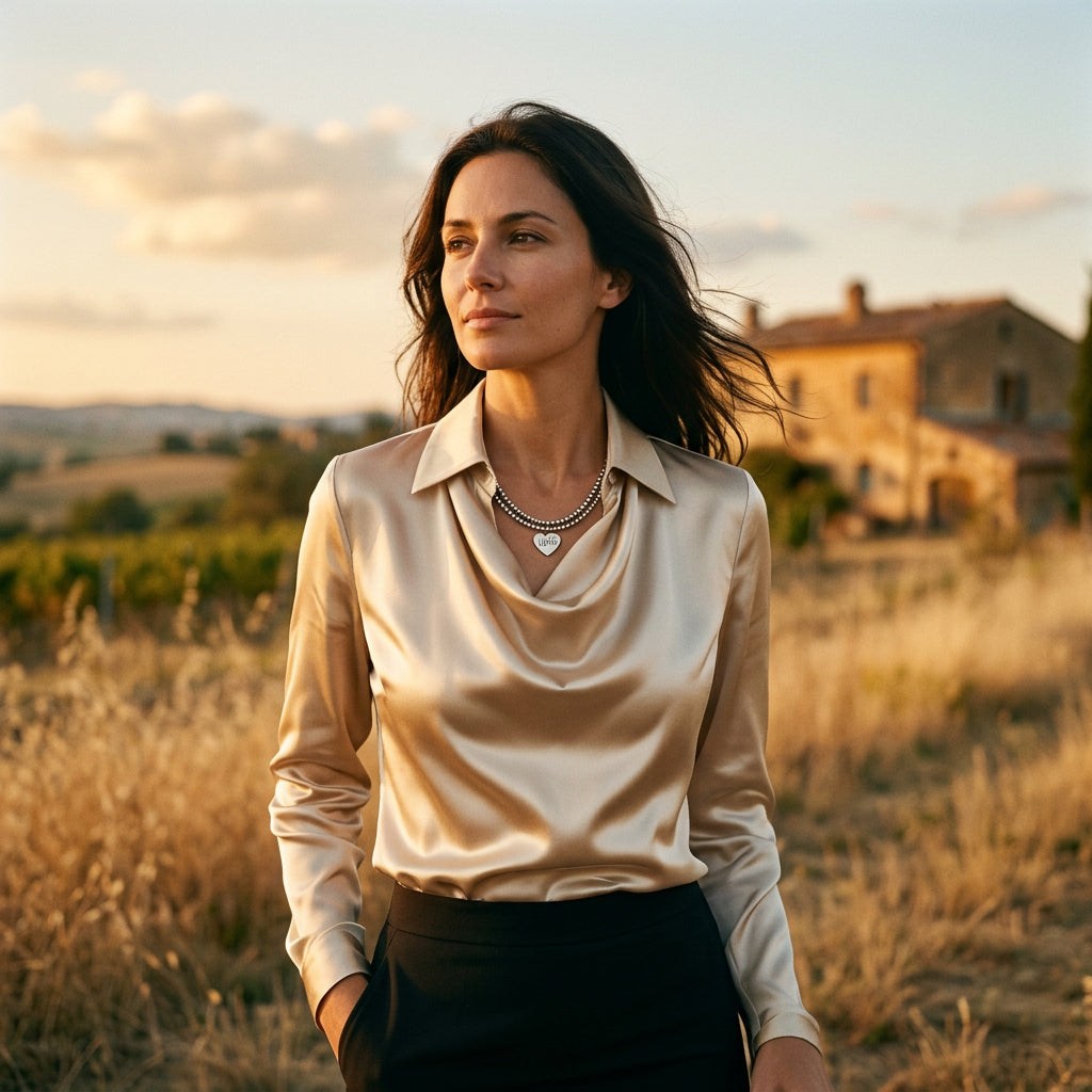Dress With Cowl Neckline Day-to-Night Evening