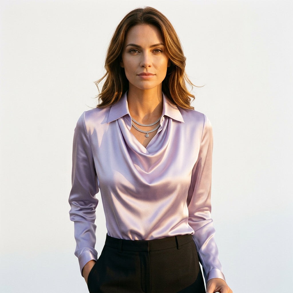 Dress With Cowl Neckline Day-to-Night Evening