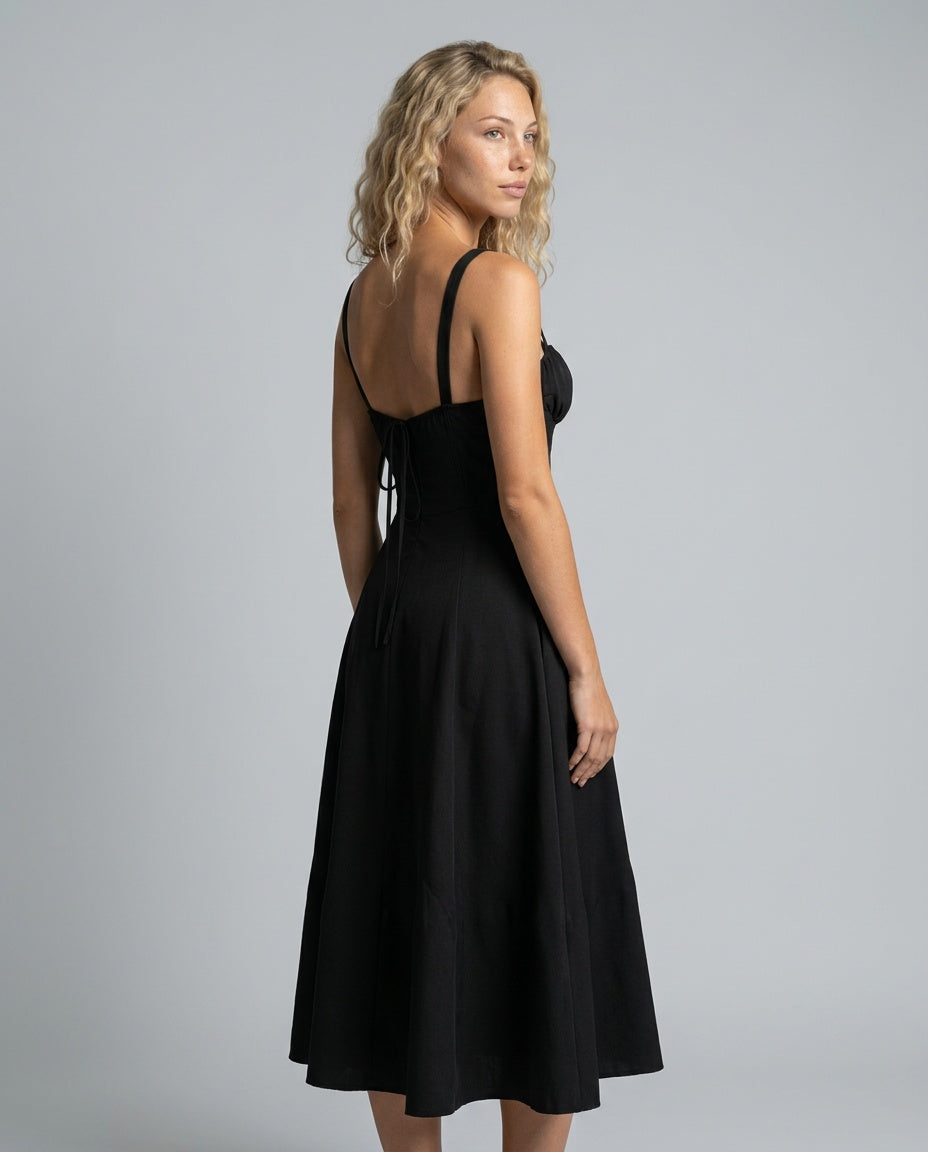 Elegant Lace Dress With Sweetheart Neckline Corset-Style Wedding Guest