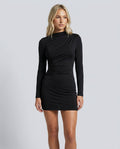 Women's Elegant Ruched Long Sleeve Bodycon Evening