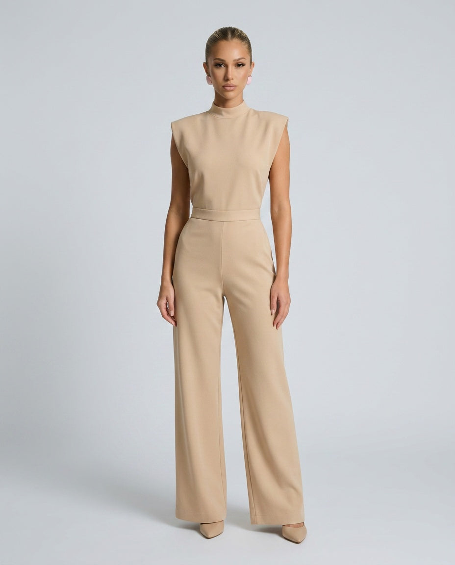 Silky Satin-Look Sleeveless Blazer Open Back Evening