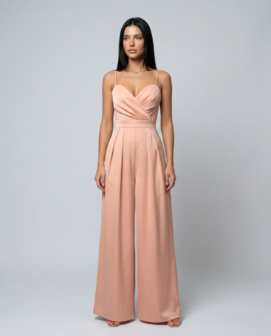 Silky Satin-Look Wrap With Sweetheart Neckline Evening
