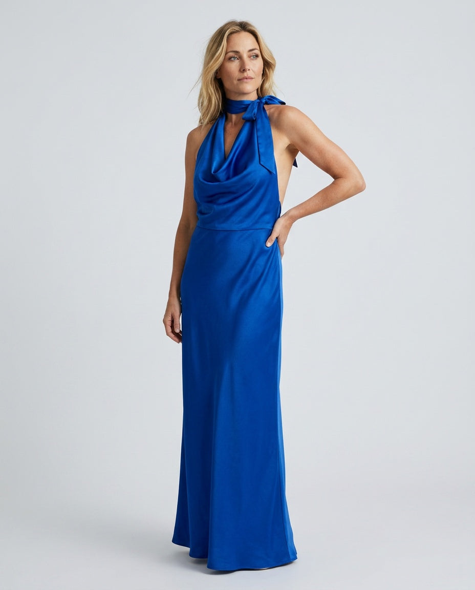 Satin-Look Slip With Cowl Neckline Evening Weekend