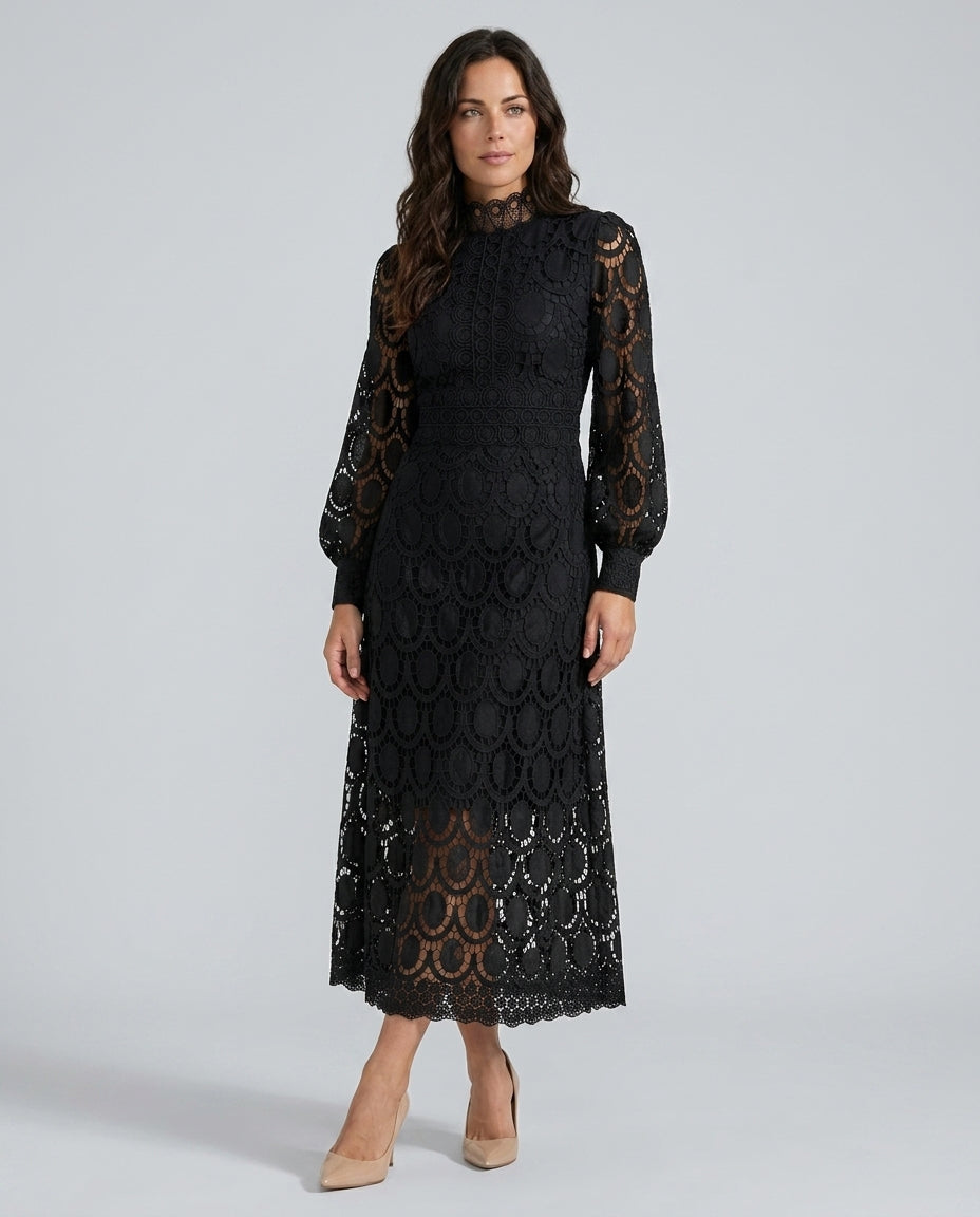 Elegant Lace Long Sleeve Blazer Layered Formal