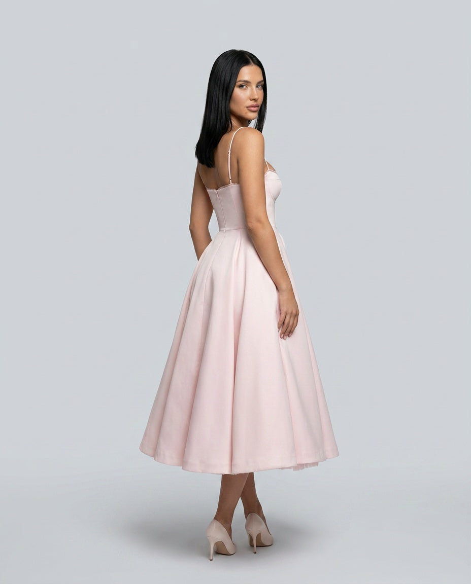 Satin-Look Finish A-Line With Sweetheart Neckline Evening