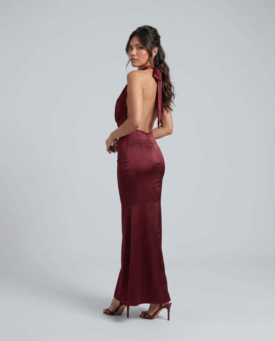 Satin-Look Slip With Cowl Neckline Evening Weekend