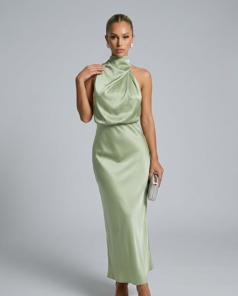 Women's Satin-Look Finish Sleeveless Blazer Evening